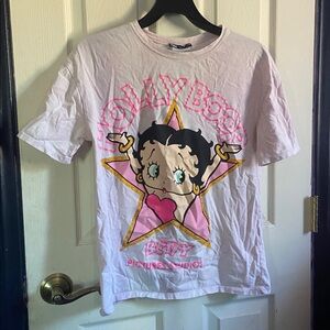 limited edition zara pink betty boop graphic t-shirt (s: S)